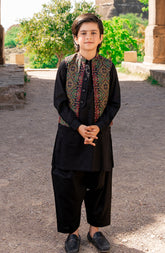 3 Pcs Kurta Shalwar Waist Coat